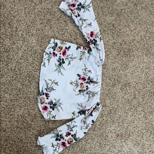 Floral off the shoulder blouse